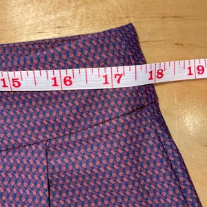 Spanx Womens Geoscape Sunshine Flat‎ Front Golf Tennis Skort Blue Orange Large thumbnail 8