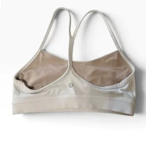 Lululemon Flow Y white sports bra Athleisure Racerback Yoga Size 6 thumbnail 6