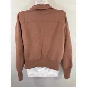 Old Navy Active Dynamic Fleece Quarter Zip Sweatshirt Mauve Brown Women's Medium thumbnail 7