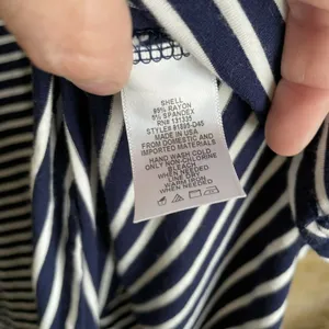 Socialite Women's Blue Striped Criss Cross Back Dress - Size Medium - 90's Style thumbnail 6