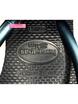 Havaianas Slim Crystal Peace Flip Flops Marine Hippie Sparkly Flats Thong Sandal thumbnail 7