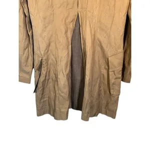 CAbi Beige Cotton Blend 3 Button Front Deep Pockets Lined Coat Women Sz M thumbnail 12