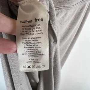 Wilfred Free Gray Ribbed Knit Midi Skirt Side Slit women' Size Small chic sexy‎ thumbnail 7