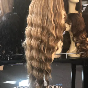 Dirty Blonde Long Beach Wave Lace Wig 2020 thumbnail 3