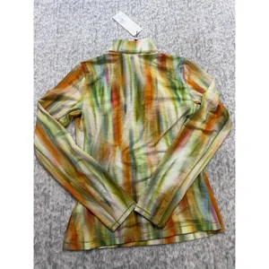 Calia Golf Womens XS Tissue Texture UV‎ Quarter Zip Filtered Flora Multi Top thumbnail 4