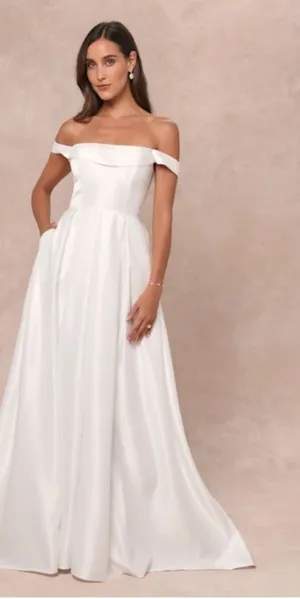LULU's Bridal Wedding Chic Modern Sexy Chic Elegant Minimalist Ballgown thumbnail 1
