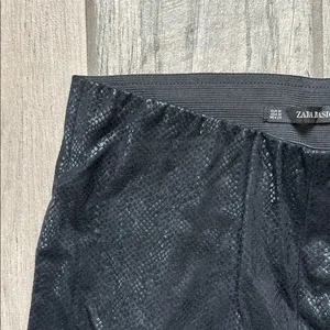 Zara Women's Shiny Black Pants thumbnail 3