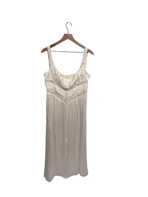 House of CB Illiana scalloped-trim bodice-top stretch-silk maxi dress Large plus thumbnail 9