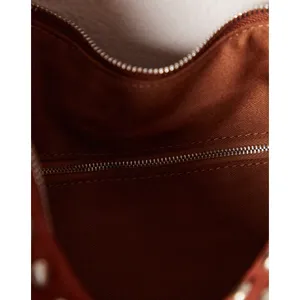 Free People Understated Leather Studded Shoulder Bag in Cognac $398R NWT thumbnail 4