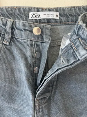 Zara light blue and grey denim jeans women’s size 2 thumbnail 5