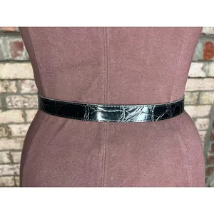 belt vegan leather goldtone buckle 1990s thumbnail 7