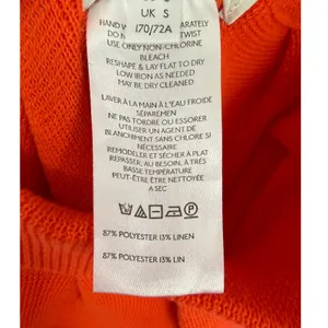 Free People FP Beach Freya Barrel Sweater Pants In Tangerine Orange Combo Sz S thumbnail 7