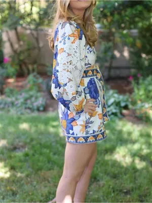 Farm Rio Romper M NWT Summer Flowers Off-White Floral Resort Trendy thumbnail 10