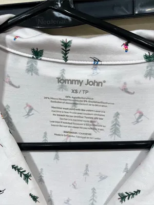 NWT Tommy John Downtime Printed Pajama Set ski mountain size XS thumbnail 5