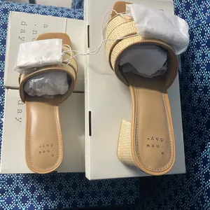 A New Day 3pairs of Women's Tan Heeled Sandals NWT thumbnail 4