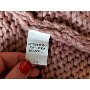 debut Dusty Rose Chunky Knit Pom-Pom Cardigan thumbnail 7