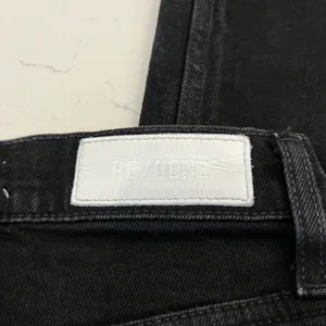 RE/DONE High Rise Stove Pipe Jeans in Jet Black Size 26 thumbnail 6