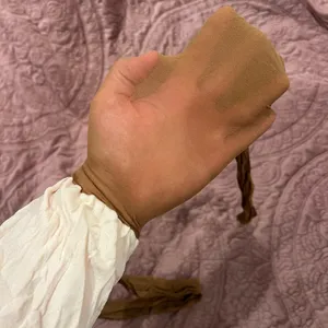 XL/2X short Brown/cream High-Waist Panty hose thumbnail 2