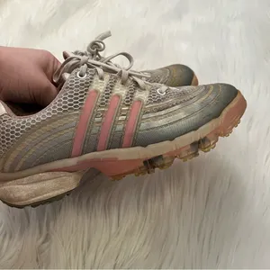 Adidas Women's Size 6.5 Golf Shoes Powerband Chassis 738201 Pink Silver White thumbnail 4