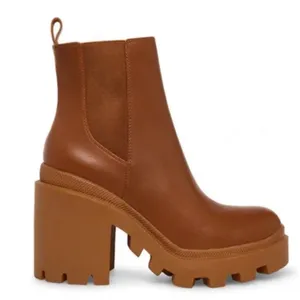 Steve Madden Roxie Cognac Brown Leather Moto Boots Women’s Size 9.5 thumbnail 2