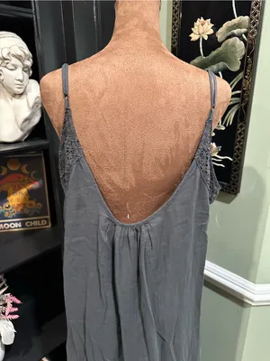 Aerie NWT Gray Crochet‑Detail Dress – Size Medium thumbnail 5