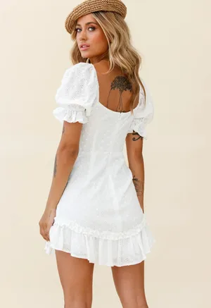 Selfie Leslie White Mini Dress Hoco thumbnail 3