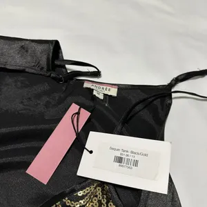 Andree By Unit Gold Sequin Black Sleeveless Tank For Party Sz 1X NWT $51 thumbnail 10