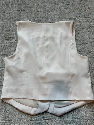 Z-Supply Eleanor Cream Twill Vest sz L thumbnail 5