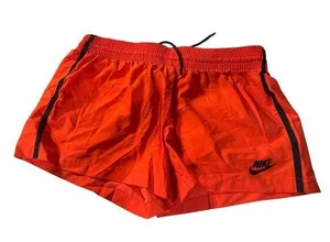 Nike Womens Orange Athletic Shorts With Black Stripe Accents - Lightweight thumbnail 1