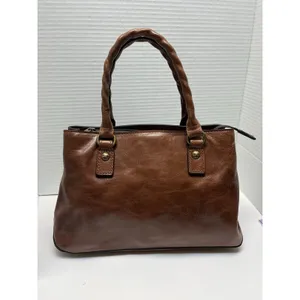 Patricia Nash Heritage‎ Angela Double-Compartment Leather Satchel Handbag thumbnail 2