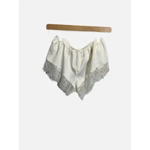 Homebodii Pajama Set Womens S Ivory Satin Lace Cami Tap Shorts Bridal Sleepwear thumbnail 3