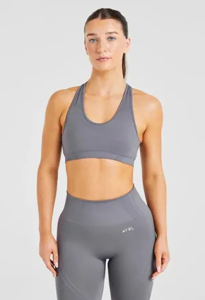 AYBL Balance V3 Seamless Sports Bra in Charcoal Grey - Medium thumbnail 1