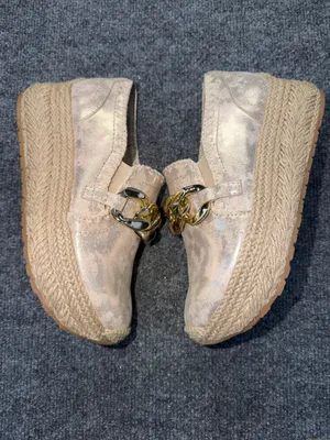 Dolce Vita Neutral Blush Espadrille Loafers with Gold Chain Accent thumbnail 5