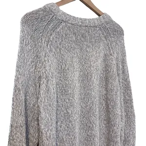 Women’s Aerie American Eagle gray marled raglan pullover sweater size large thumbnail 5