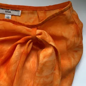 Vintage orange tie dye wrap maxi skirt, size 10 thumbnail 4