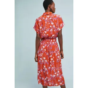 Anthropologie COREY LYNN CALTER Clementine Floral Midi Dress Smocked X-Small thumbnail 7