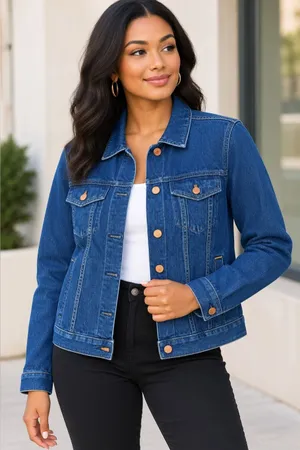 Madewell Women’s Classic Blue Denim Jacket Size Medium thumbnail 1