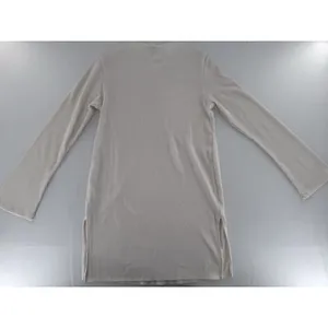 H&M Maternity Mama Long Sleeve Shirt Ribbed Basic Crewneck Minimalist Ivory thumbnail 11
