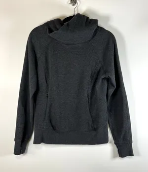 Lululemon Hoodie Womens Size‎ 8 Grey Heavy Sweater Pullover Pockets Performance thumbnail 1