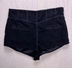 Maeve Anthropologie Shorts Womens 14‎ Black Lace High Rise Side Zip thumbnail 1