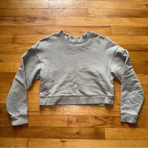 NAADAM Crop‎ Crewneck Sweatshirt Tan Cotton Cashmere XS thumbnail 2