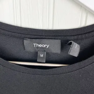 Theory Vormond K Atmos Light Dress Black Tie Waist Lagenlook Short Sleeve Medium thumbnail 5