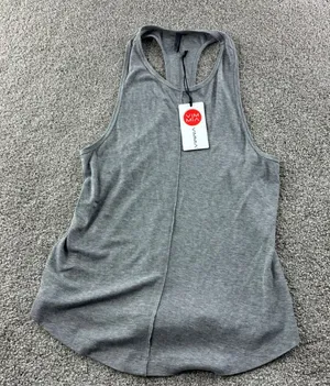 VIM MIA Serenity Racer Tank Top Sleeveless Shirt Yoga Gray Size Med Active‎ NWT thumbnail 1