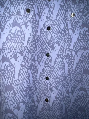Soft Surroundings Blue Patterned Long-Sleeve Shirt Dress 1X thumbnail 3