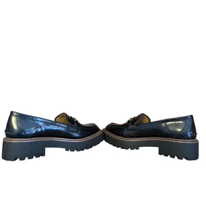 Sam Edelman sz 9 Women Laurs Leather Chunky Slip On Loafers Academia Retro Work thumbnail 8