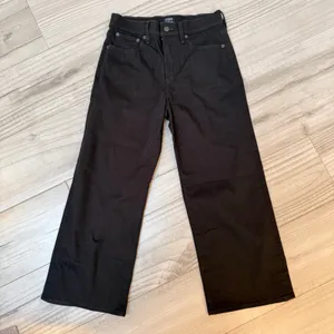 J. Crew Black Denim Wide Leg Crop All Day Strecth NWOT Size 26 thumbnail 2