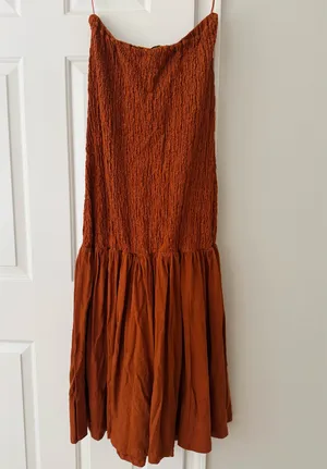 Anthropologie Celandine Strapless Popcorn Midi Dress, Size S/M thumbnail 9