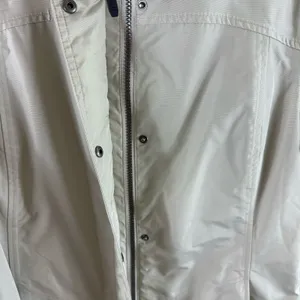 Eddie Bauer Tan Mid-Length High Neck Double Zipper Travex Nylon Jacket Size‎ S thumbnail 4