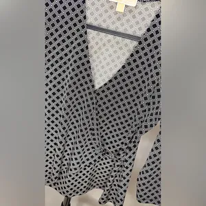Michael Kors Black and White Blouse, Medium thumbnail 3