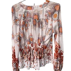 Free People Run Free Blouse Multi floral S thumbnail 4